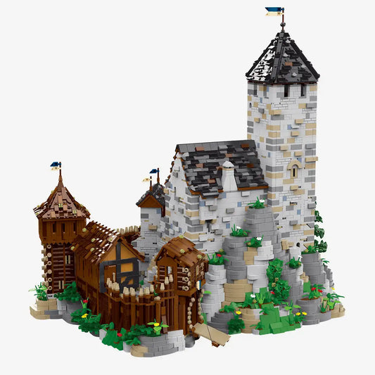 BlueBrixx-Pro Burg Blaustein Outer Bailey Expansion Building Set 109955