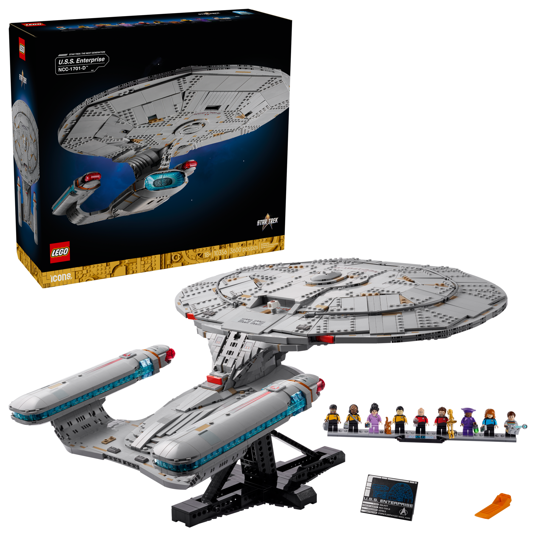 LEGO Icons Star Trek U.S.S. Enterprise NCC-1701-D Building Set 10356