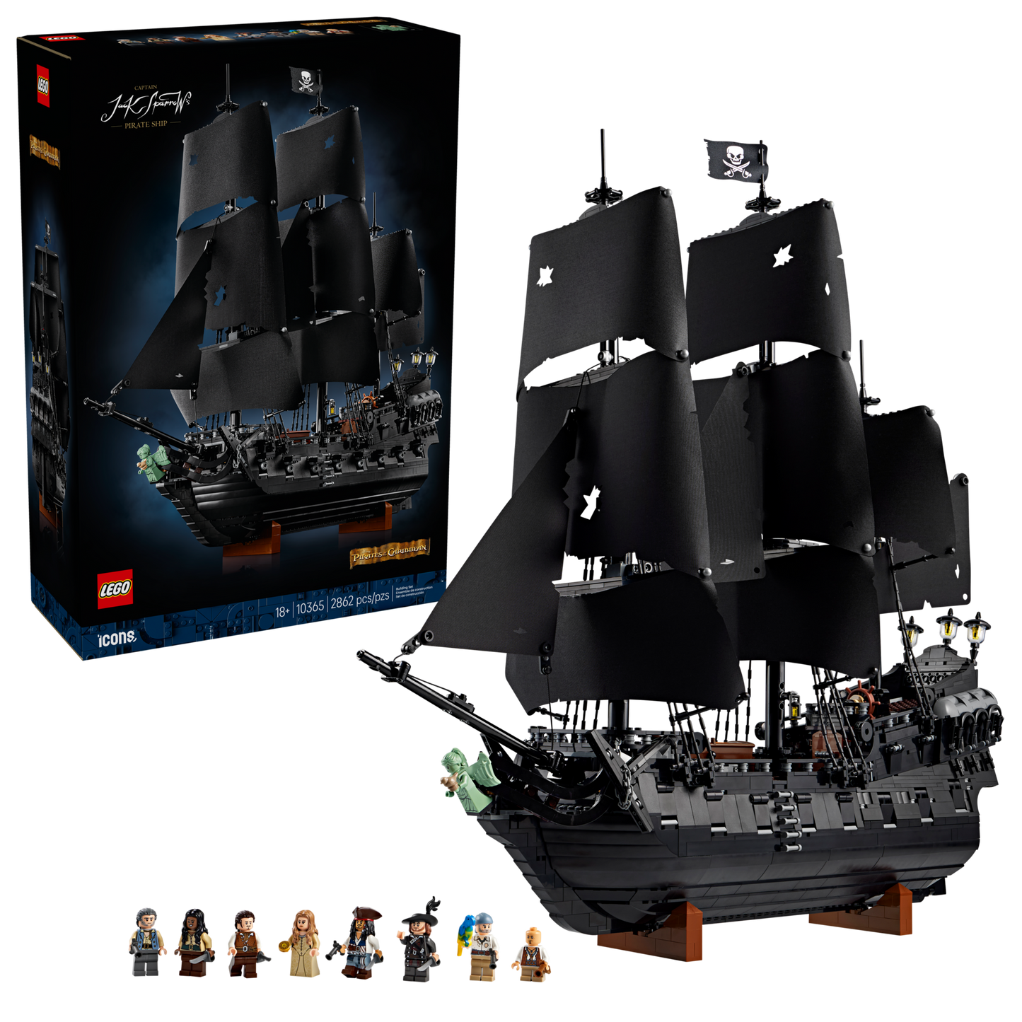 LEGO Icons Captain Jack Sparrow's Pirate Ship Building Set 10365
