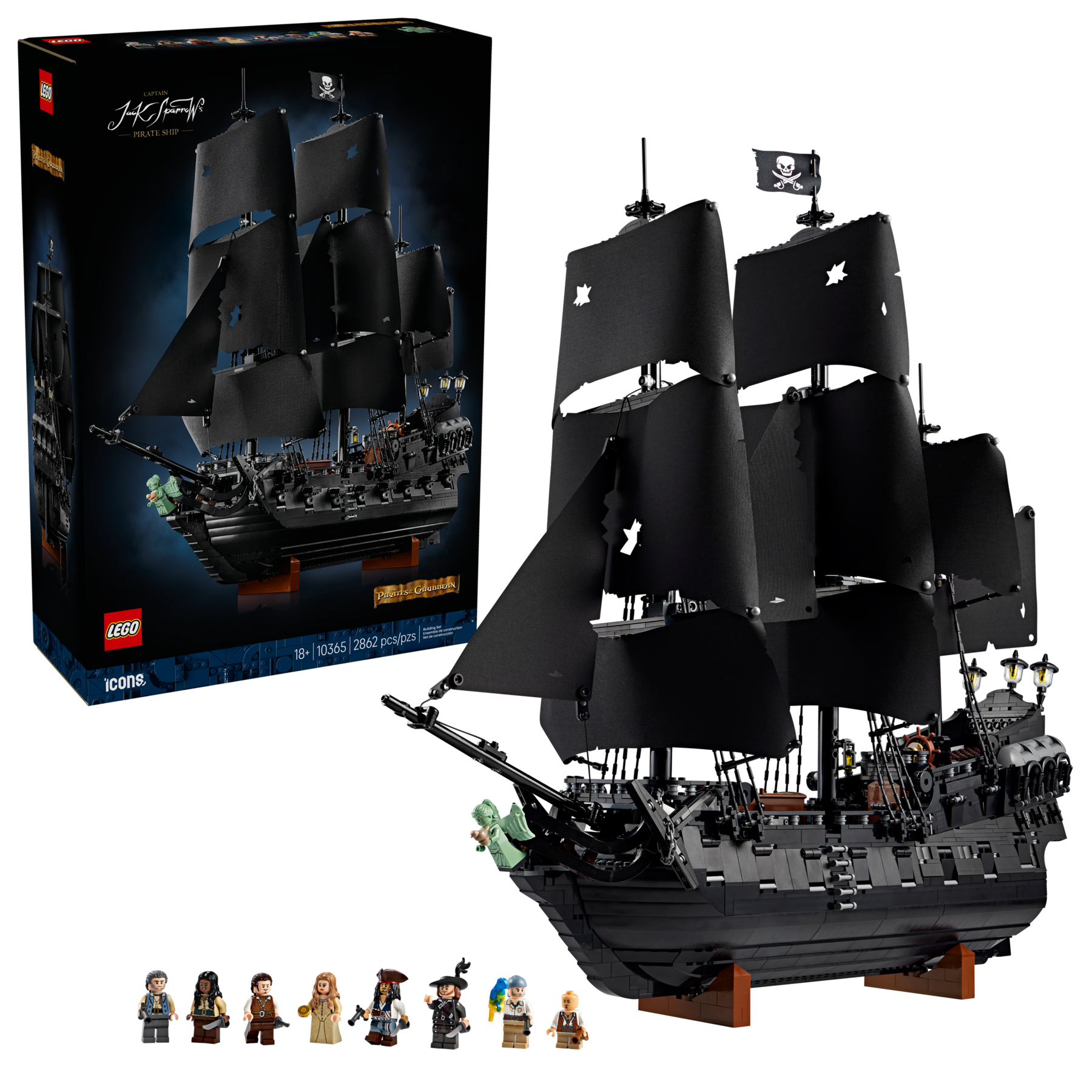 LEGO Icons Captain Jack Sparrow's Pirate Ship Building Set 10365