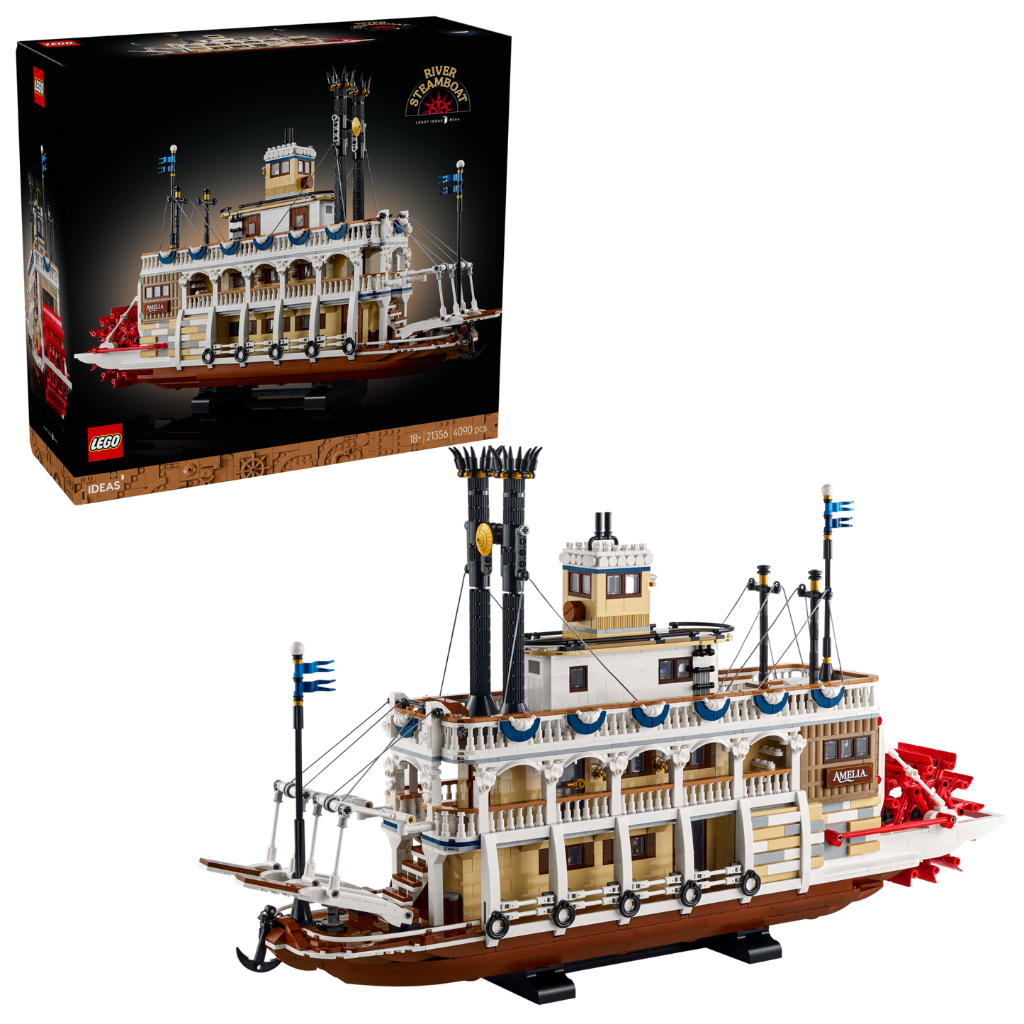 LEGO Ideas River Steamboat Building Set 21356