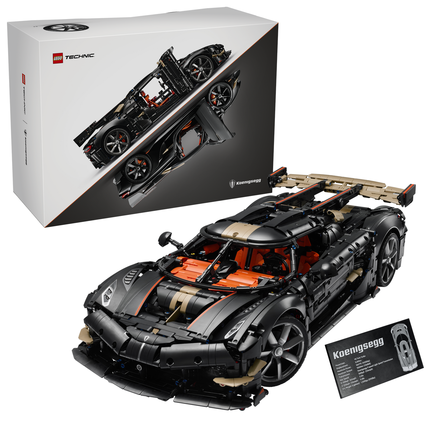 LEGO Technic Koenigsegg Sadair's Spear Hypercar Building Set 42232