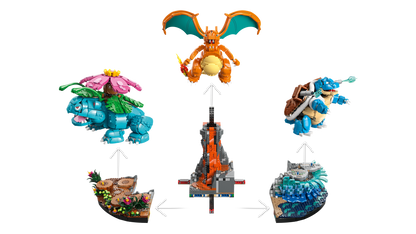 LEGO Pokémon Venusaur Charizard and Blastoise Building Set 72153