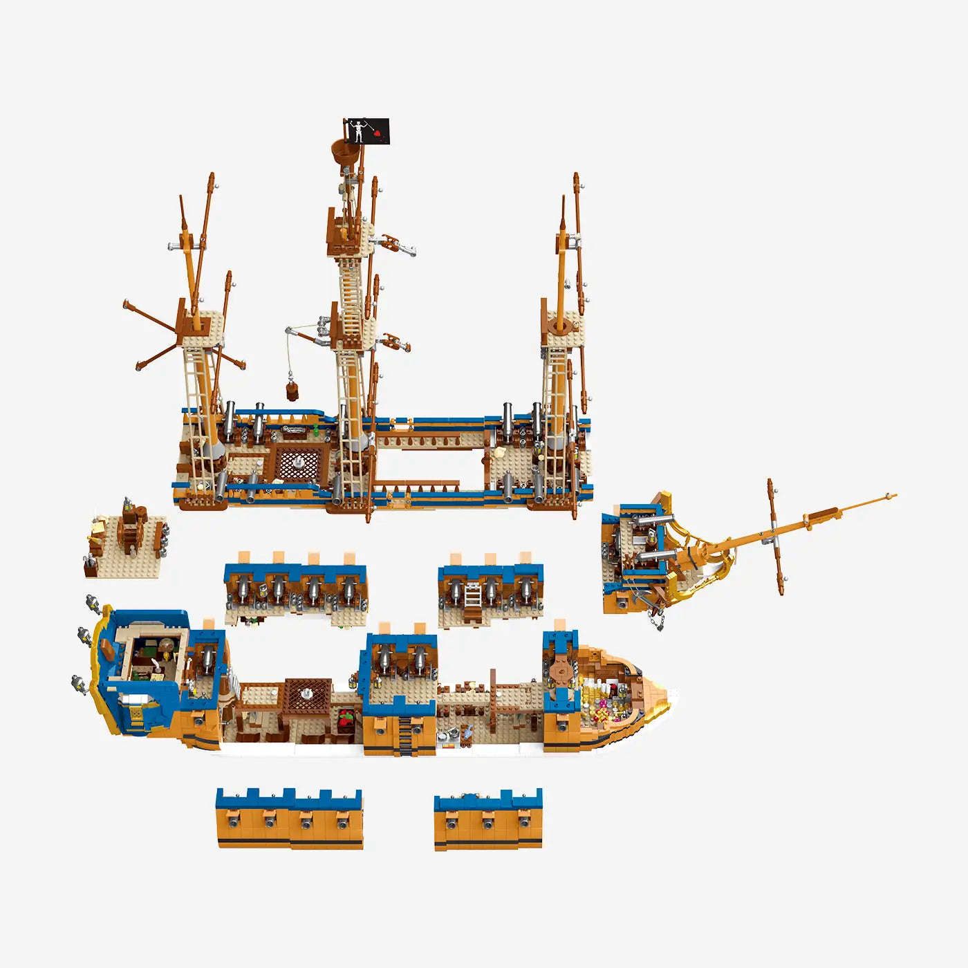 BlueBrixx-Pro Queen Anne's Revenge Building Set 109416