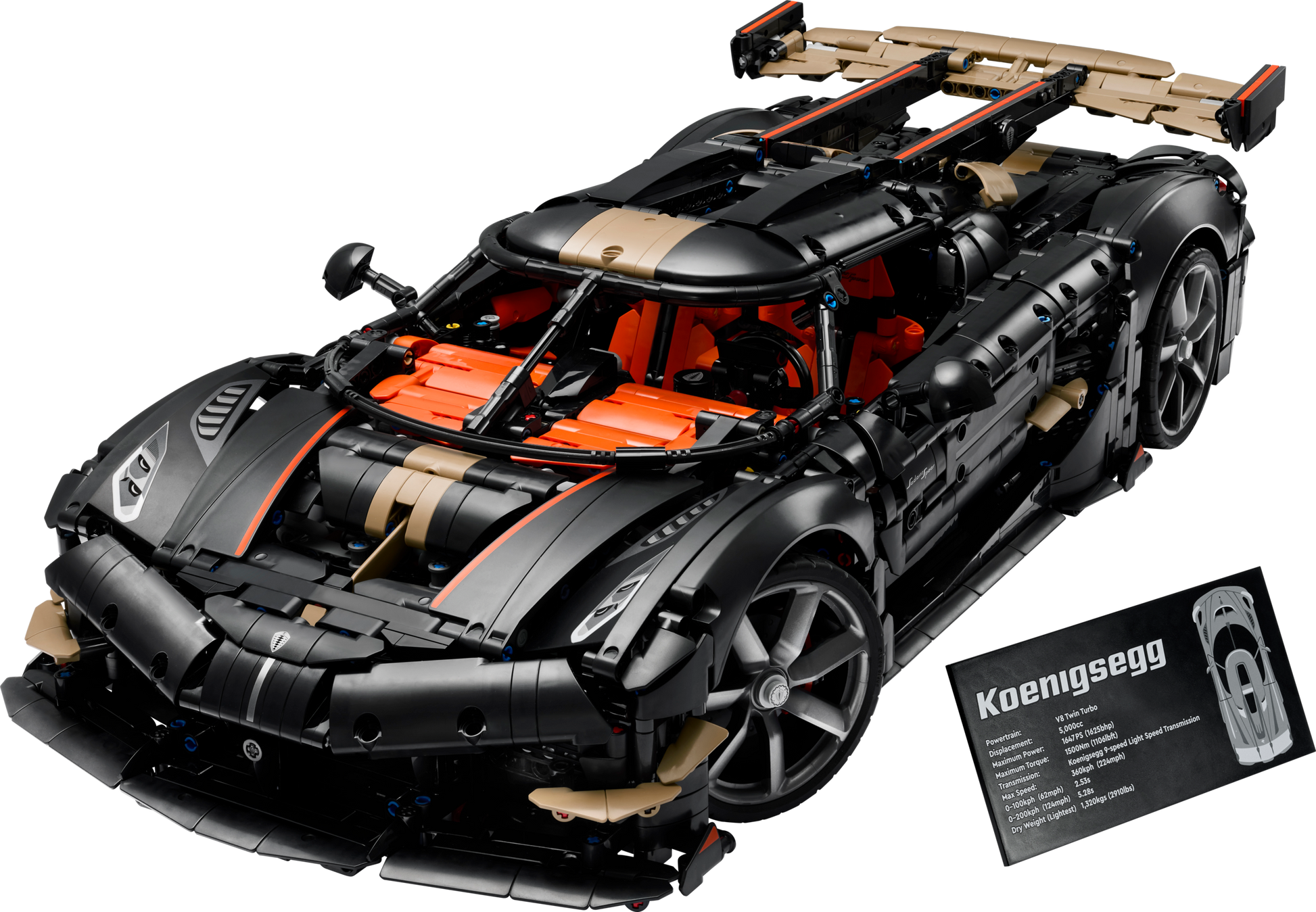 LEGO Technic Koenigsegg Sadair's Spear Hypercar Building Set 42232