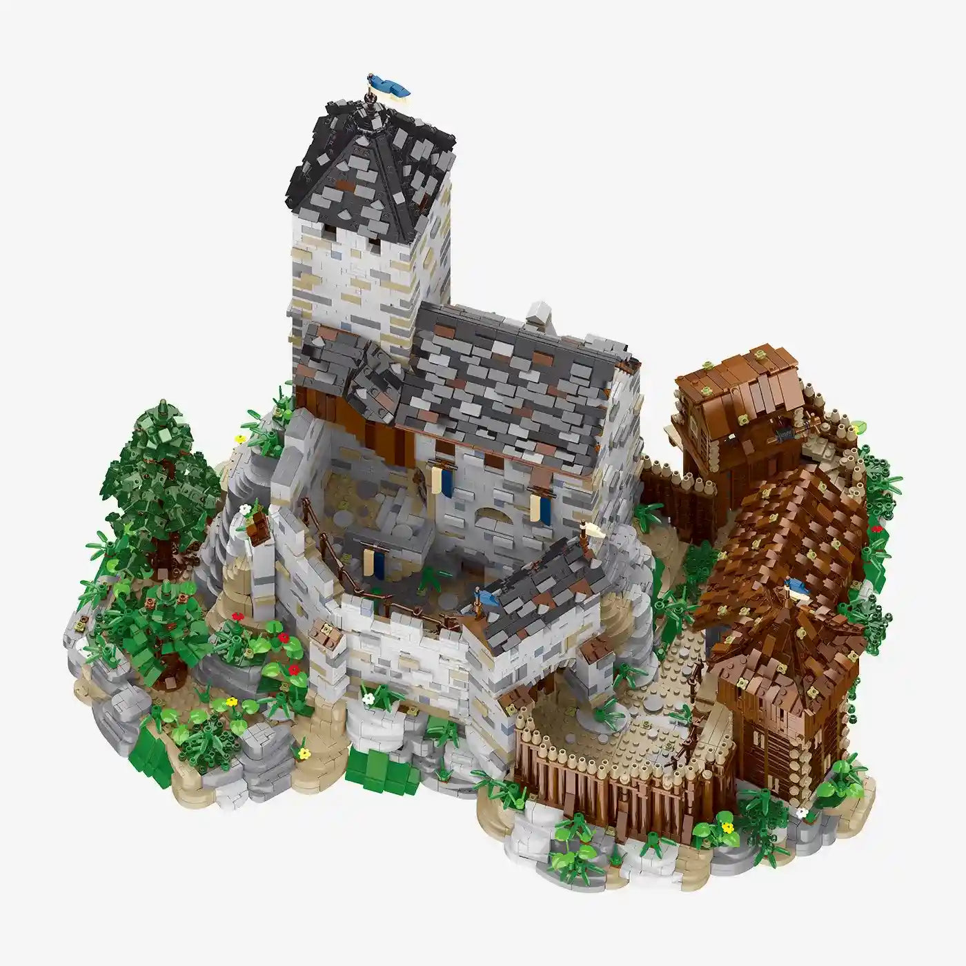 BlueBrixx-Pro Burg Blaustein Outer Bailey Expansion Building Set 109955
